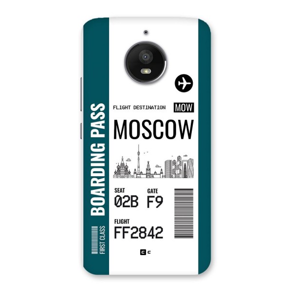 Moscow Boarding Pass Back Case for Moto E4 Plus