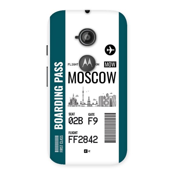 Moscow Boarding Pass Back Case for Moto E 2nd Gen