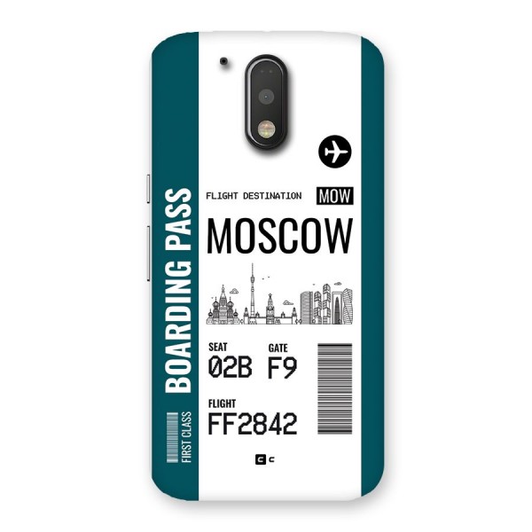 Moscow Boarding Pass Back Case for Moto G4