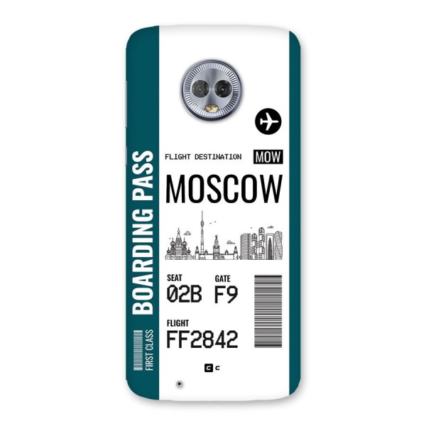 Moscow Boarding Pass Back Case for Moto G6