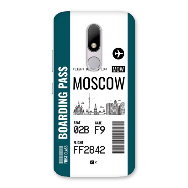 Moscow Boarding Pass Back Case for Moto M