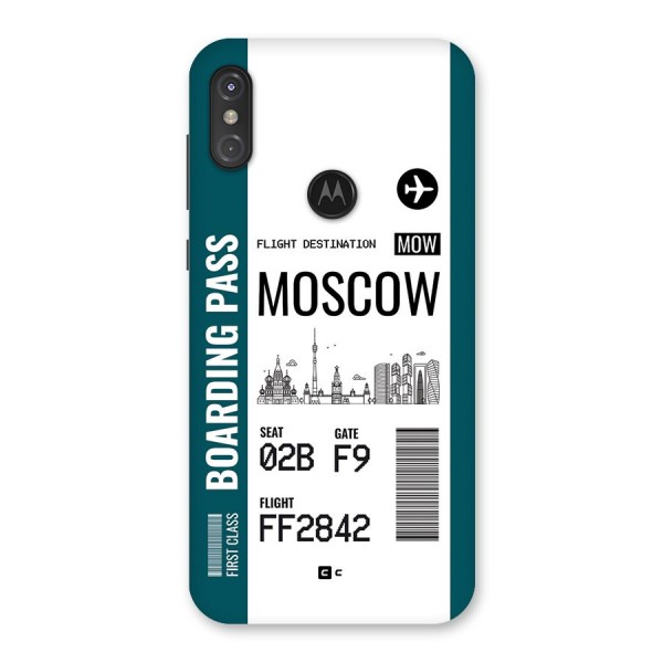 Moscow Boarding Pass Back Case for Motorola One Power