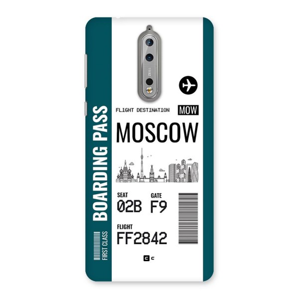 Moscow Boarding Pass Back Case for Nokia 8