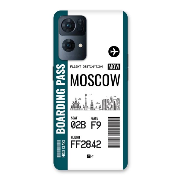 Moscow Boarding Pass Back Case for Oppo Reno7 Pro 5G