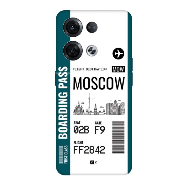 Moscow Boarding Pass Back Case for Oppo Reno8 Pro 5G