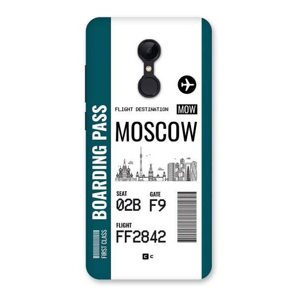 Moscow Boarding Pass Back Case for Redmi 5