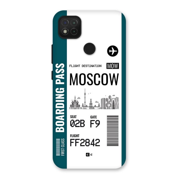Moscow Boarding Pass Back Case for Redmi 9 Activ