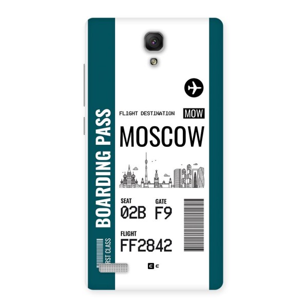 Moscow Boarding Pass Back Case for Redmi Note