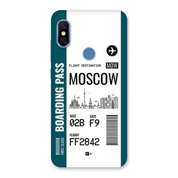 Moscow Boarding Pass Back Case for Redmi Note 6 Pro