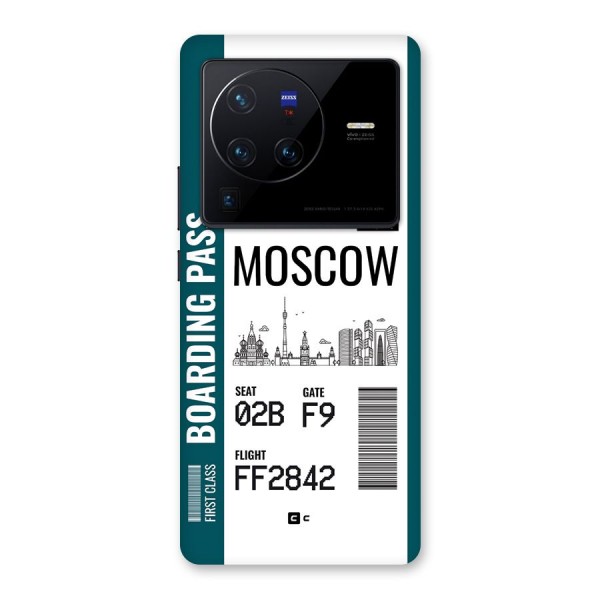 Moscow Boarding Pass Back Case for Vivo X80 Pro