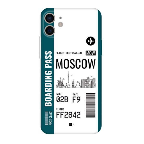 Moscow Boarding Pass Back Case for iPhone 11