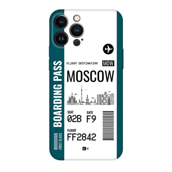 Moscow Boarding Pass Back Case for iPhone 13 Pro Max