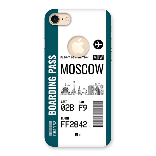 Moscow Boarding Pass Back Case for iPhone 8 Logo Cut