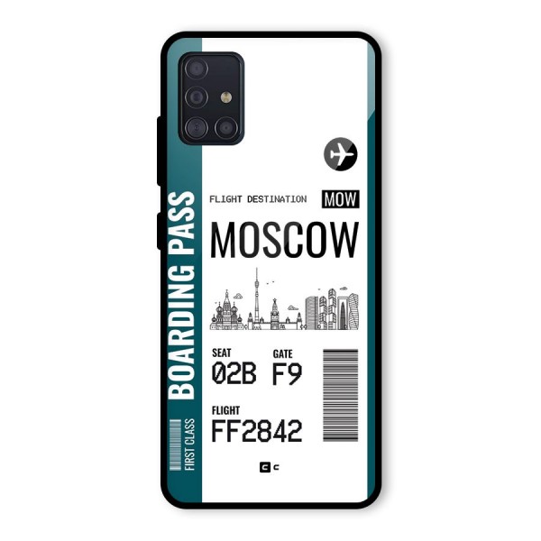 Moscow Boarding Pass Glass Back Case for Galaxy A51