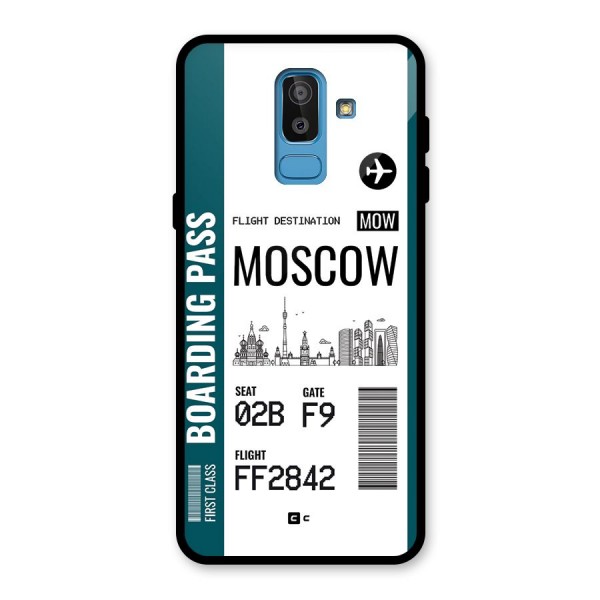 Moscow Boarding Pass Glass Back Case for Galaxy J8