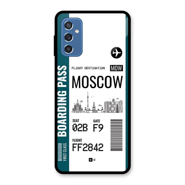 Moscow Boarding Pass Glass Back Case for Galaxy M52 5G