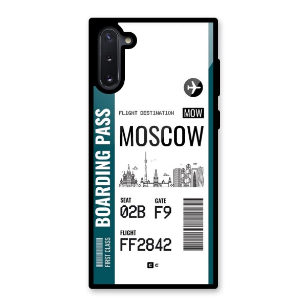 Moscow Boarding Pass Glass Back Case for Galaxy Note 10