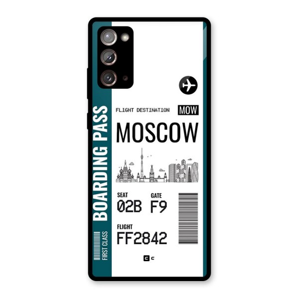 Moscow Boarding Pass Glass Back Case for Galaxy Note 20