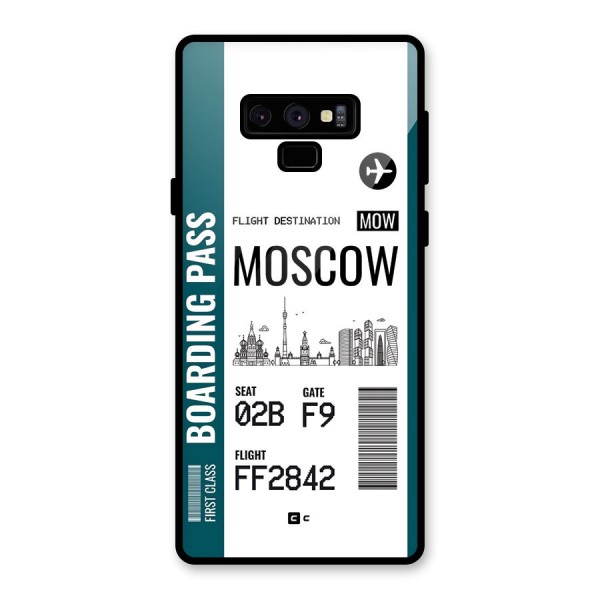 Moscow Boarding Pass Glass Back Case for Galaxy Note 9