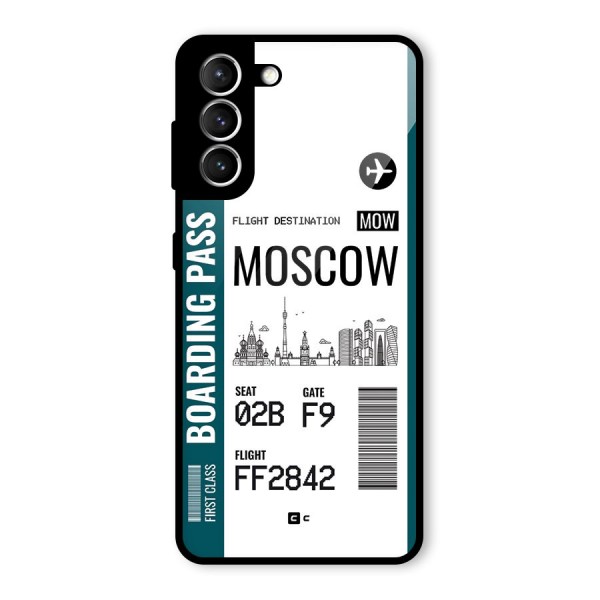 Moscow Boarding Pass Glass Back Case for Galaxy S21 5G