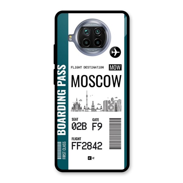 Moscow Boarding Pass Glass Back Case for Mi 10i