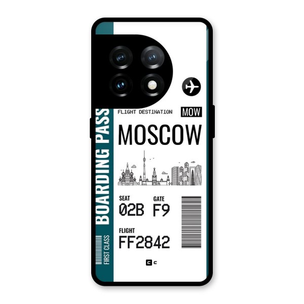 Moscow Boarding Pass Glass Back Case for OnePlus 11