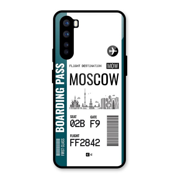 Moscow Boarding Pass Glass Back Case for OnePlus Nord