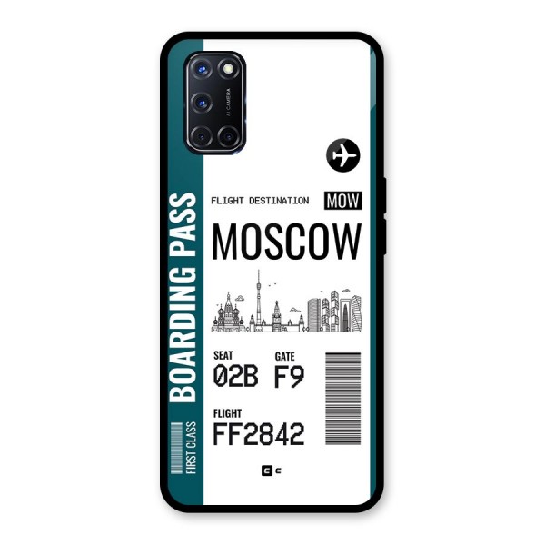 Moscow Boarding Pass Glass Back Case for Oppo A52