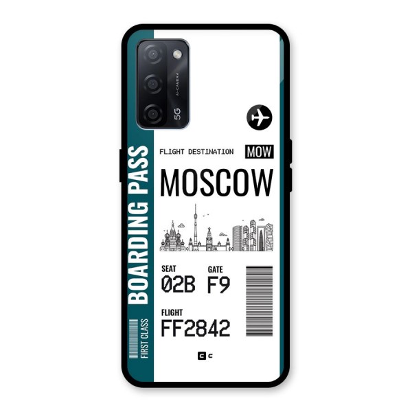 Moscow Boarding Pass Glass Back Case for Oppo A53s 5G