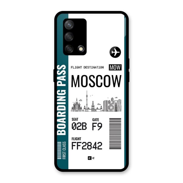 Moscow Boarding Pass Glass Back Case for Oppo F19