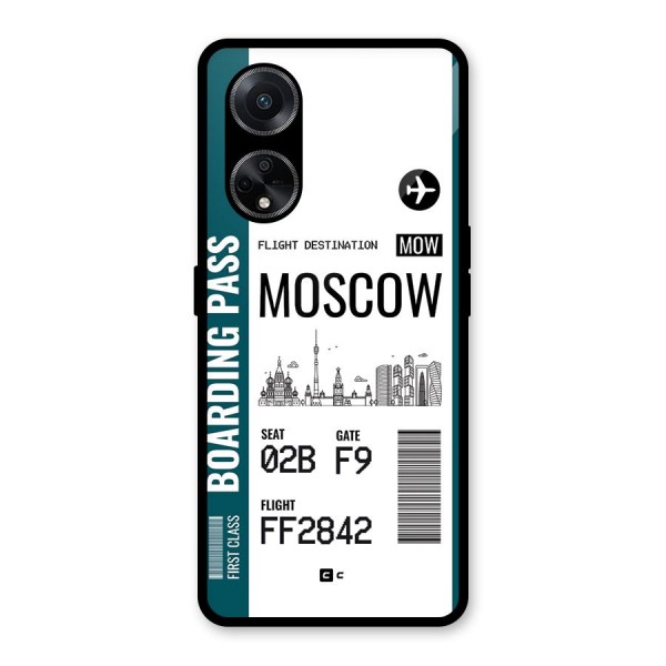 Moscow Boarding Pass Glass Back Case for Oppo F23