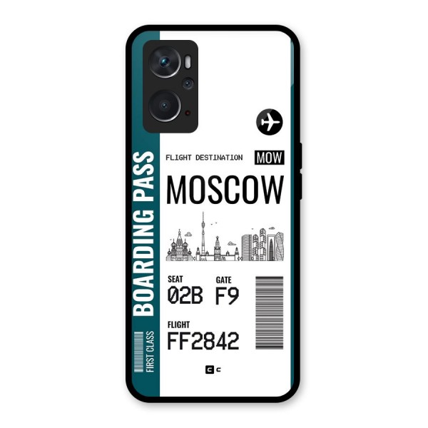 Moscow Boarding Pass Glass Back Case for Oppo K10 4G