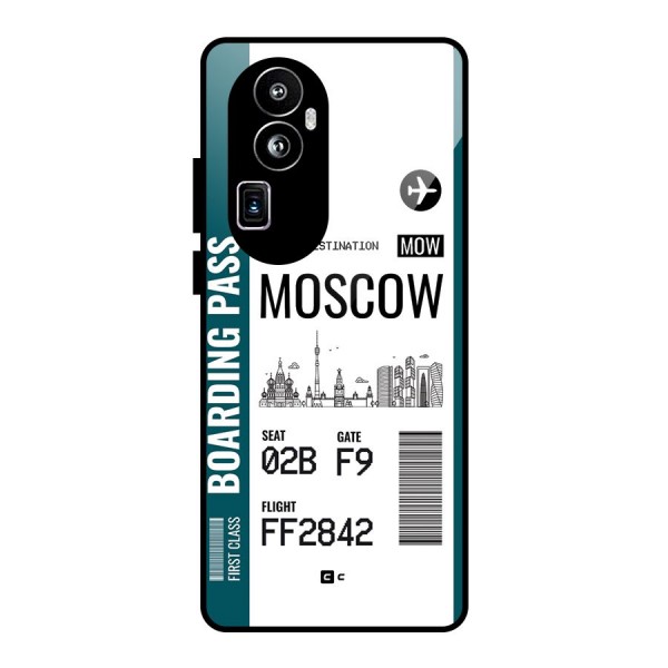 Moscow Boarding Pass Glass Back Case for Oppo Reno10 Pro Plus