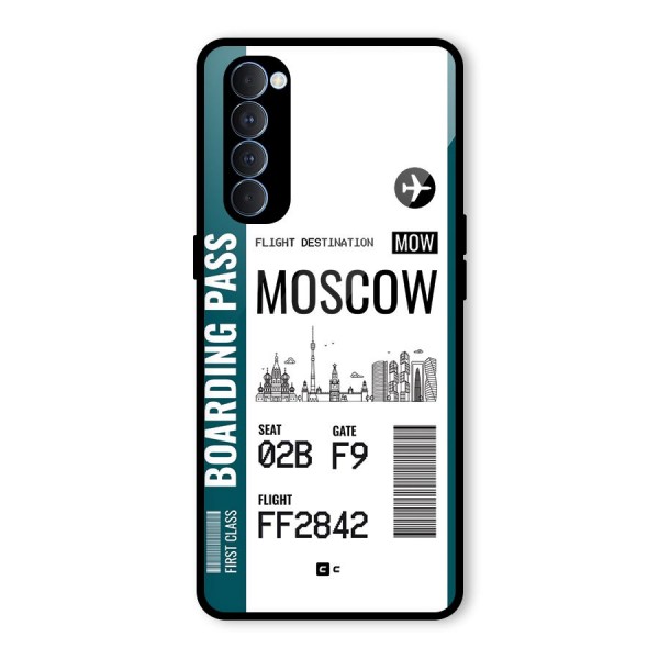 Moscow Boarding Pass Glass Back Case for Oppo Reno4 Pro