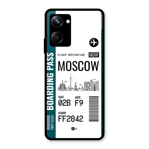 Moscow Boarding Pass Glass Back Case for Realme 10 Pro