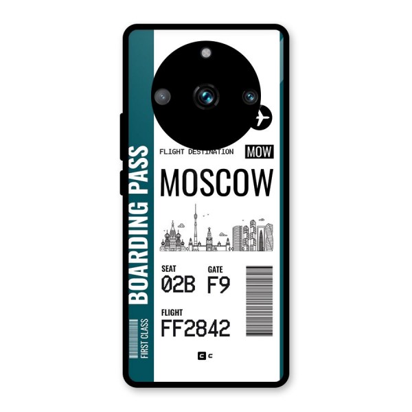 Moscow Boarding Pass Glass Back Case for Realme 11 Pro