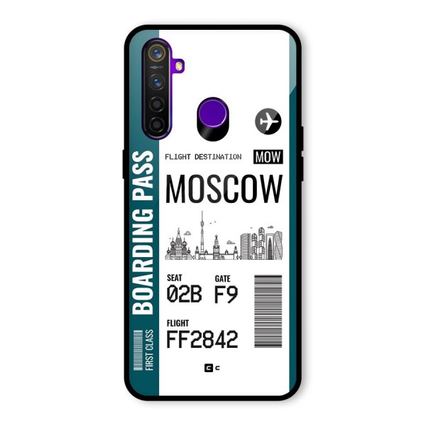 Moscow Boarding Pass Glass Back Case for Realme 5 Pro