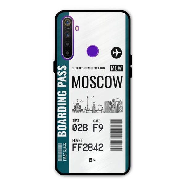 Moscow Boarding Pass Glass Back Case for Realme 5s