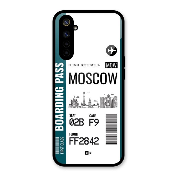 Moscow Boarding Pass Glass Back Case for Realme 6