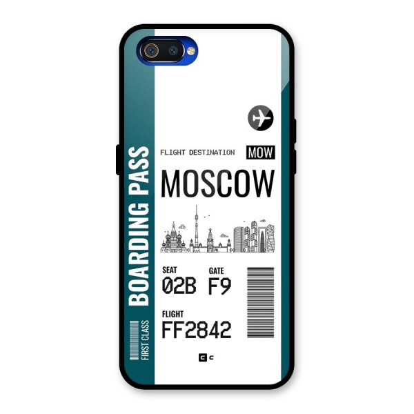 Moscow Boarding Pass Glass Back Case for Realme C2