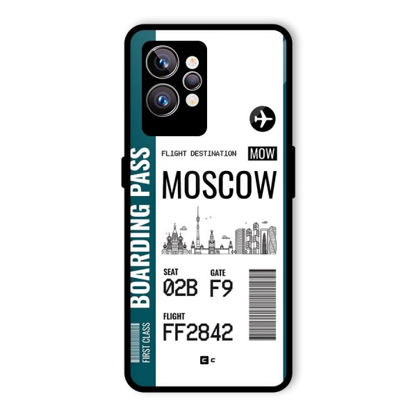 Moscow Boarding Pass Glass Back Case for Realme GT2 Pro