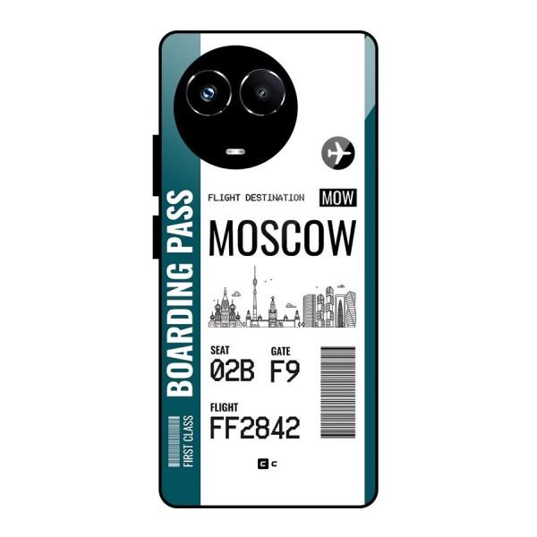 Moscow Boarding Pass Glass Back Case for Realme Narzo 60X