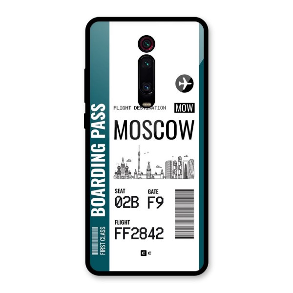 Moscow Boarding Pass Glass Back Case for Redmi K20