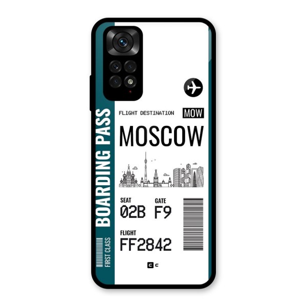 Moscow Boarding Pass Glass Back Case for Redmi Note 11S