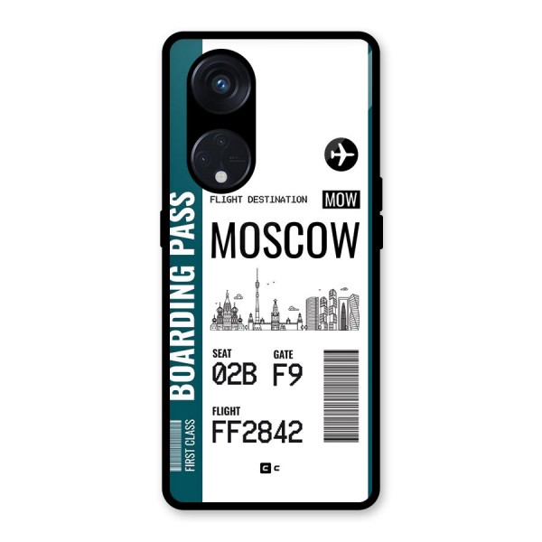 Moscow Boarding Pass Glass Back Case for Reno8 T 5G