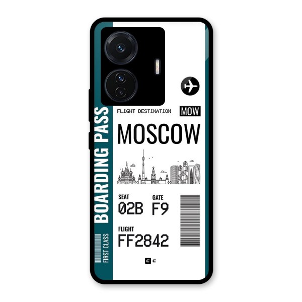 Moscow Boarding Pass Glass Back Case for Vivo T1 Pro