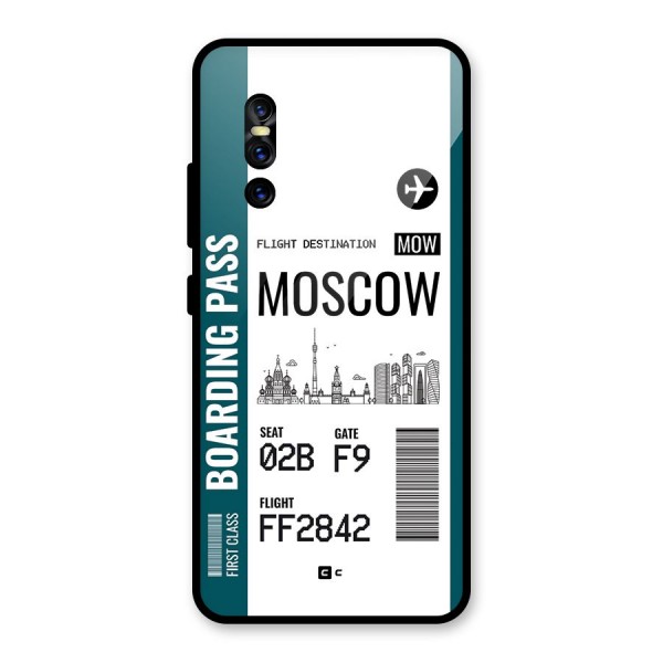 Moscow Boarding Pass Glass Back Case for Vivo V15 Pro