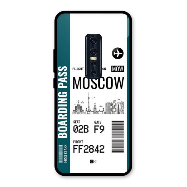 Moscow Boarding Pass Glass Back Case for Vivo V17 Pro