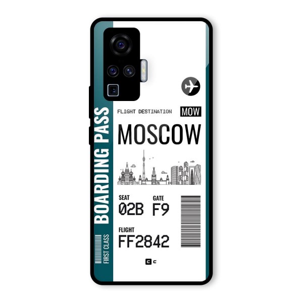 Moscow Boarding Pass Glass Back Case for Vivo X50 Pro