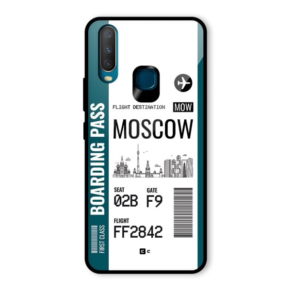 Moscow Boarding Pass Glass Back Case for Vivo Y12